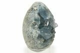 Crystal Filled Celestine (Celestite) Egg Geode - Madagascar #287118-1